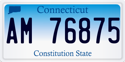 CT license plate AM76875