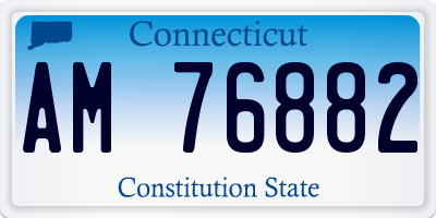 CT license plate AM76882