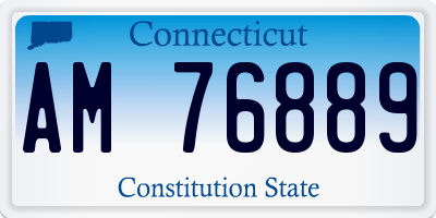 CT license plate AM76889