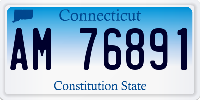 CT license plate AM76891