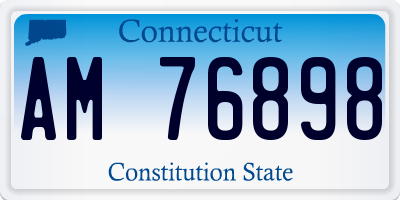 CT license plate AM76898