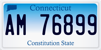 CT license plate AM76899