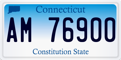 CT license plate AM76900