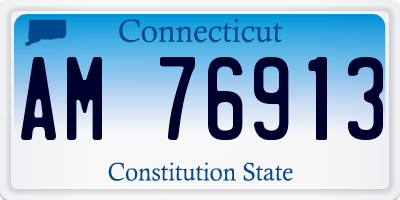 CT license plate AM76913