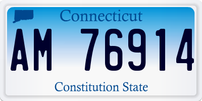 CT license plate AM76914
