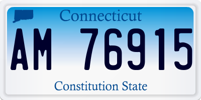 CT license plate AM76915