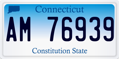 CT license plate AM76939