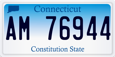 CT license plate AM76944