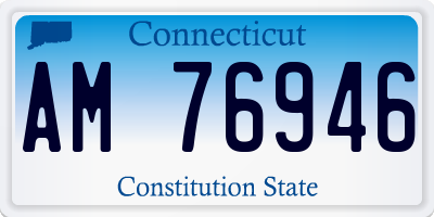 CT license plate AM76946