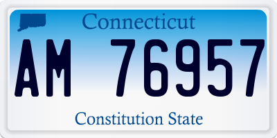 CT license plate AM76957