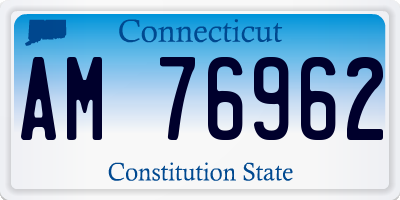 CT license plate AM76962