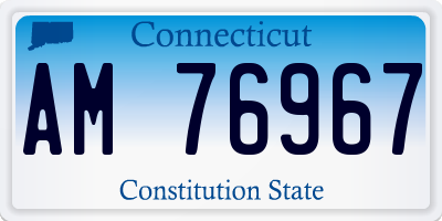 CT license plate AM76967