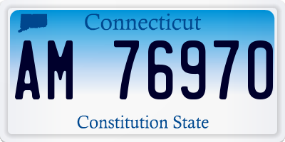 CT license plate AM76970