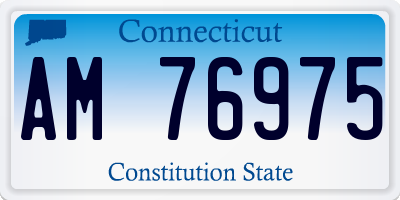 CT license plate AM76975