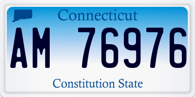 CT license plate AM76976