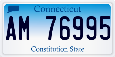 CT license plate AM76995