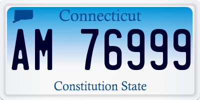 CT license plate AM76999