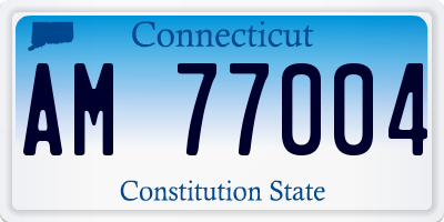 CT license plate AM77004