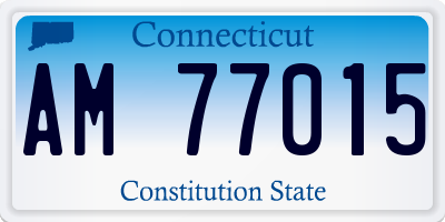 CT license plate AM77015