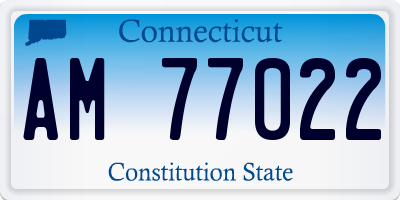 CT license plate AM77022