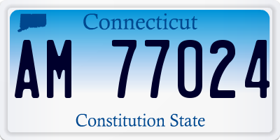 CT license plate AM77024