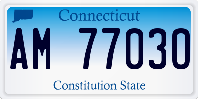 CT license plate AM77030