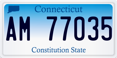 CT license plate AM77035