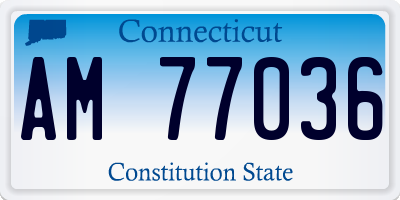 CT license plate AM77036