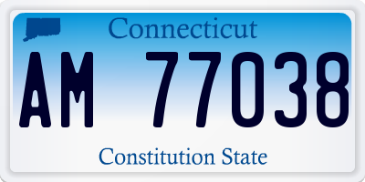 CT license plate AM77038