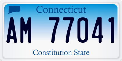 CT license plate AM77041