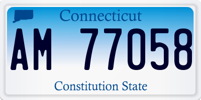 CT license plate AM77058