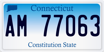 CT license plate AM77063