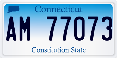 CT license plate AM77073