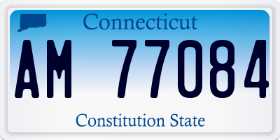 CT license plate AM77084