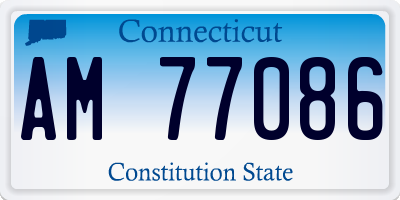CT license plate AM77086