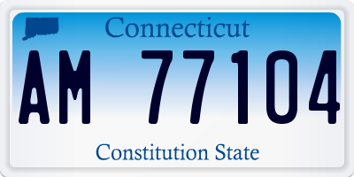 CT license plate AM77104