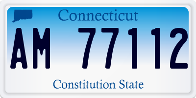 CT license plate AM77112