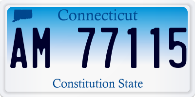 CT license plate AM77115