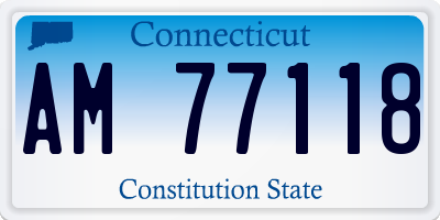 CT license plate AM77118