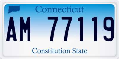 CT license plate AM77119
