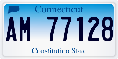 CT license plate AM77128