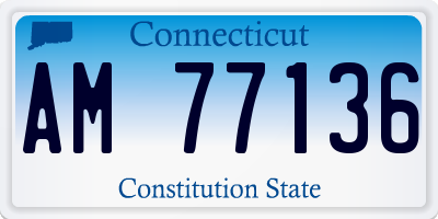CT license plate AM77136