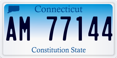 CT license plate AM77144
