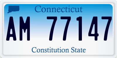 CT license plate AM77147