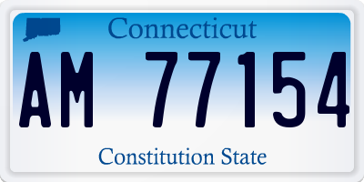 CT license plate AM77154