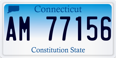 CT license plate AM77156