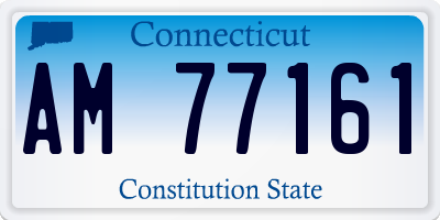 CT license plate AM77161