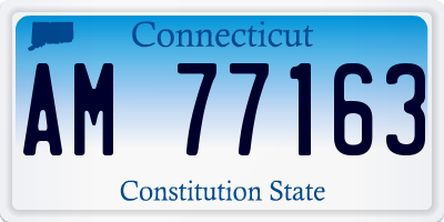 CT license plate AM77163