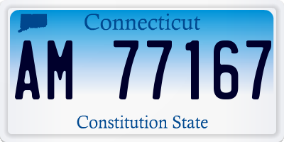 CT license plate AM77167