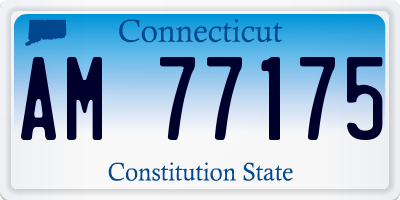 CT license plate AM77175